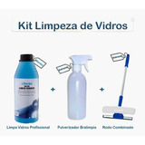 Kit Limpa Vidros Renko 1l + Rodo Combinado + Pulverizador