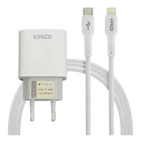 Carregador Usb-c 20w Kaidi Para iPhone Homologado Anatel 