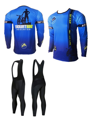 Uniforme Mtb Ciclismo Jersey Enduro+ Pantalón Badana Gel 20d