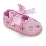 Hermosos Zapatitos Bebe Niña Rosas Moño Grande