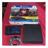 Console Playstation 4 1tb - 3 Controles - 4 Jogos (com Street Fighter V Na Nuvem)