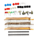 Kit Componentes Robótica - Resistor, Potenciômetro, Botão