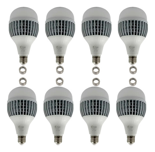 8x Lampada Bulbo Led 100w E27 Alta Potência Brind Soquet E40