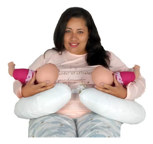 Almofada Bebe Gêmeos Extra Grande Conforto Para O Bebê 