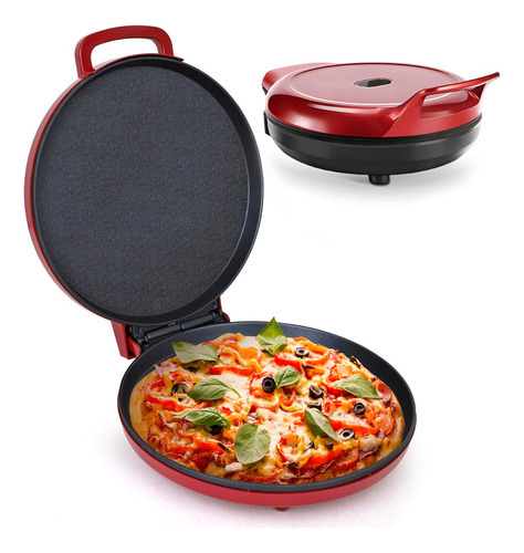 Crepera Eléctrica Antiadherente Doble Bistec Pizza 30cm