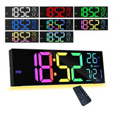 Yisile Reloj De Pared Digital Con Pantalla Grande.