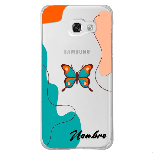 Funda Para Galaxy Mariposas Personalizada Con Tu Nombre