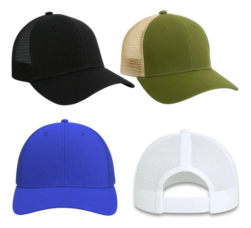 Lote De 10 Gorras Acrilico Adulto Lisa Ajustable Acrilan