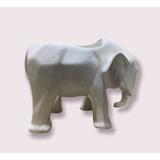 Maceta De Cerámica En Forma De Elefante, Color Blanca.