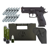 Pistola De Pressão 4.5mm P226 Blowback Slide Metal + Kit
