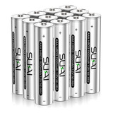 Paquete De 12 Baterías Recargables Aaa 1100mah 1.2v De Alta