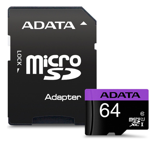 Micro Sd Con Adaptador 64gb A-data