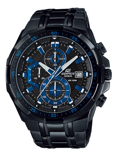 Reloj Casio Edifice Efr-539bk-1a2vudf Hombre Color De La Correa Negro Color Del Bisel Negro Color Del Fondo Negro