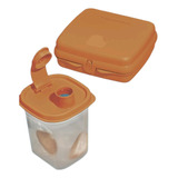 Paquete Cuadrifresh Tupperware/sanwichera Y Vaso Fresh 350ml