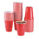 Copo Americano Red Cup Beer Pong Descartável 50 Un Vermelho