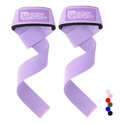 Mfdf® Pare Straps Muñequera Gym Crossfit Pesas Lifting Fitness Color Morado Mfdf