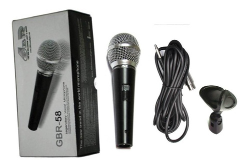 Pack 3 Microfonos Sm58 Gbr Dinamico Profesional Con Cable + Soporte Excelente Calidad
