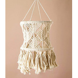 Lámpara Macramé Colgante Tassel Decoración Hogar