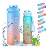 Kit Duo Termo Botella De Agua Motivacional 2 Litros Y 900ml 