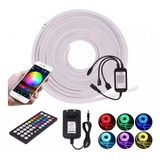 Kit Manguera Luces Neon Led Flex Rgb 5mts+fuente+controlador