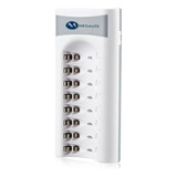 Cargador Inteligente Usb Pilas Baterias Aa Aaa - 8 Slot.