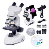 Microscopio Compuesto Binocular Del Laboratorio Del Led, Aum