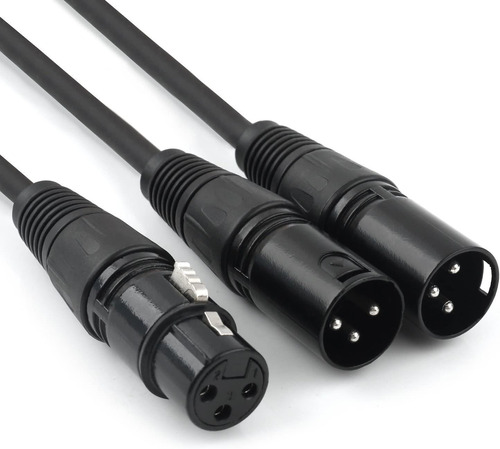 Cable Divisor 3 Pines Xlr Hembra A Doble Xlr Macho, 1.5 P...