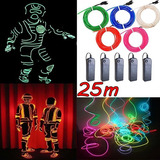 25m Flexible Glow Led Neon Light Strip Bricolaje Ropa Luces