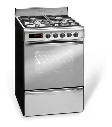 Cocina Longvie 21501 X Gas Acero 56cm Encendido Touch Reflex