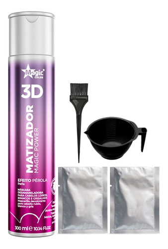 Kit Matizador 3d Magic Power - Efeito Pérola 300ml + Cumbuca