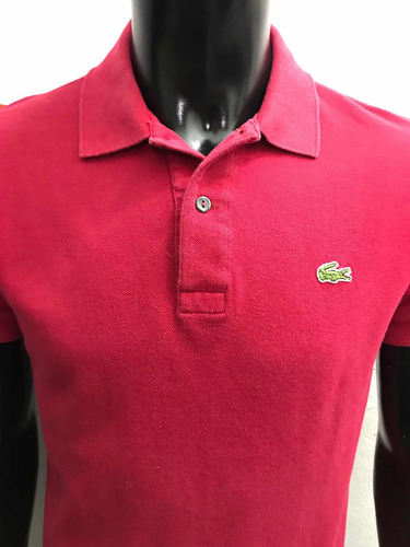 Chomba Chemise Lacoste Red Retro Vintage Talle 3