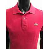 Chomba Chemise Lacoste Red Retro Vintage Talle 3