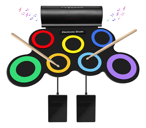 Sunkoo Juego De Bateria Electronica Para Ninos, Kit De Bater