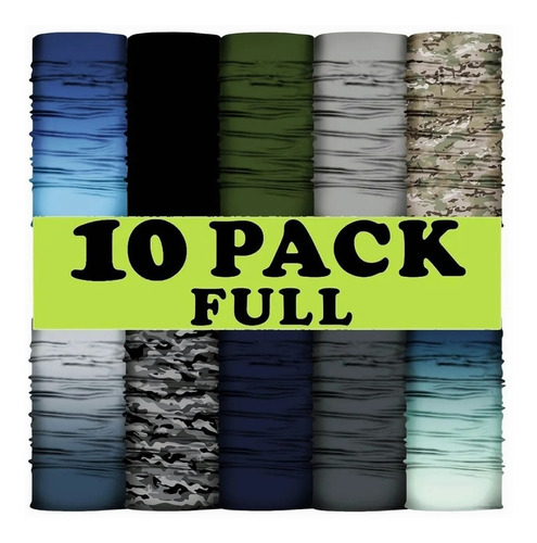 10 Pack Bandana - Multifunción Bandana-cacería, Moto, Pesca