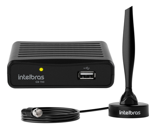 Kit Conversor Digital Full Hd E Antena Interna Intelbras
