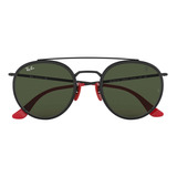 Óculos De Sol Unissex Ray-ban Rb3647-m F028/31 Linha Ferrari