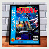 Quadro Decorativo Capa A3 Gamer Star Wars Assaut Sega Cd