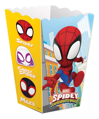 6pz Cajita Fantasía Dulces Palomera Fiesta Spidey 0spd0