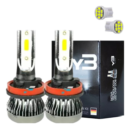 Par Lâmpada Automotiva H4 Led Efeito Xenon Carro Farol C6