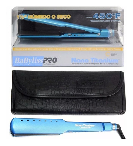 Planchita Plancha Pelo Humedo Con Estuche Babyliss Pro 2073