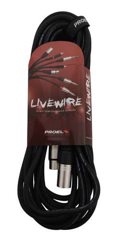 Cable P/microfono Xlr 3 Pines 6 Metros Proel Lw Mc250lu06