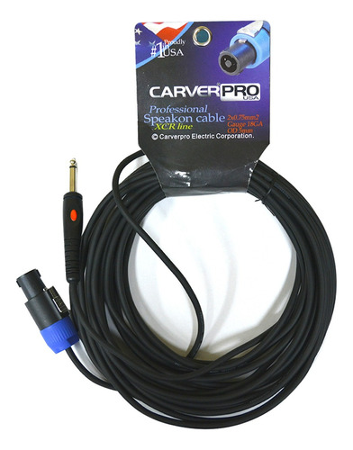 Cable Macho Speakon A Plug 6.3/10mt Xcr-10mt Carverpro