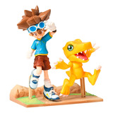 Action Figure Boneco Tai & Agumon Digimon Adventures 15cm