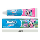 Oral B Kids Kit X24 Pasta Dental Con Fluor Para Niños Minnie