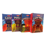 Kit Alimento Canto, Postura, Pluma Y Color Rojo 120g Canario