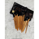 Set De 24 Brochas Make Up For You Profesionales Madera