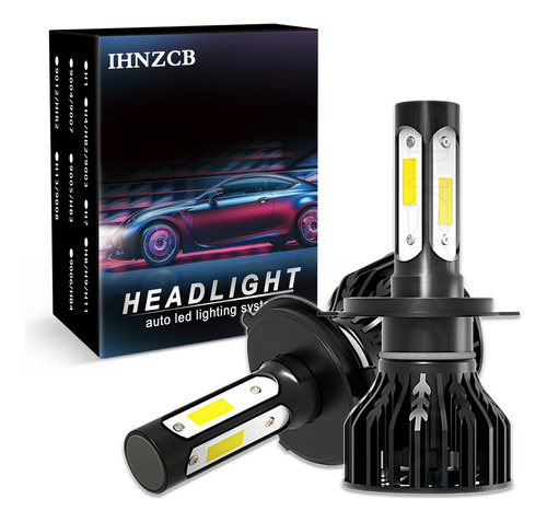 Kit De Faros Led H4/9003, Blanco, Luz Alta Y Baja De 6000 K