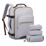 Mochila De Viaje Lovevook, 40 L Impermeable, X4 Pcs, Gris