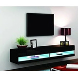 Mesa De Tv Flotante 1.60cm Opcional Luces Led L&a Muebles