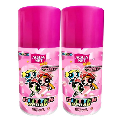 Hairspray Niñas Glitters Aqua Net Chicas Superpoderosas 2pzs | Envío gratis
